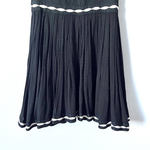 Free People “birds of a feather” embroidered black &white swing sleeveless dress - Picture 16 of 17